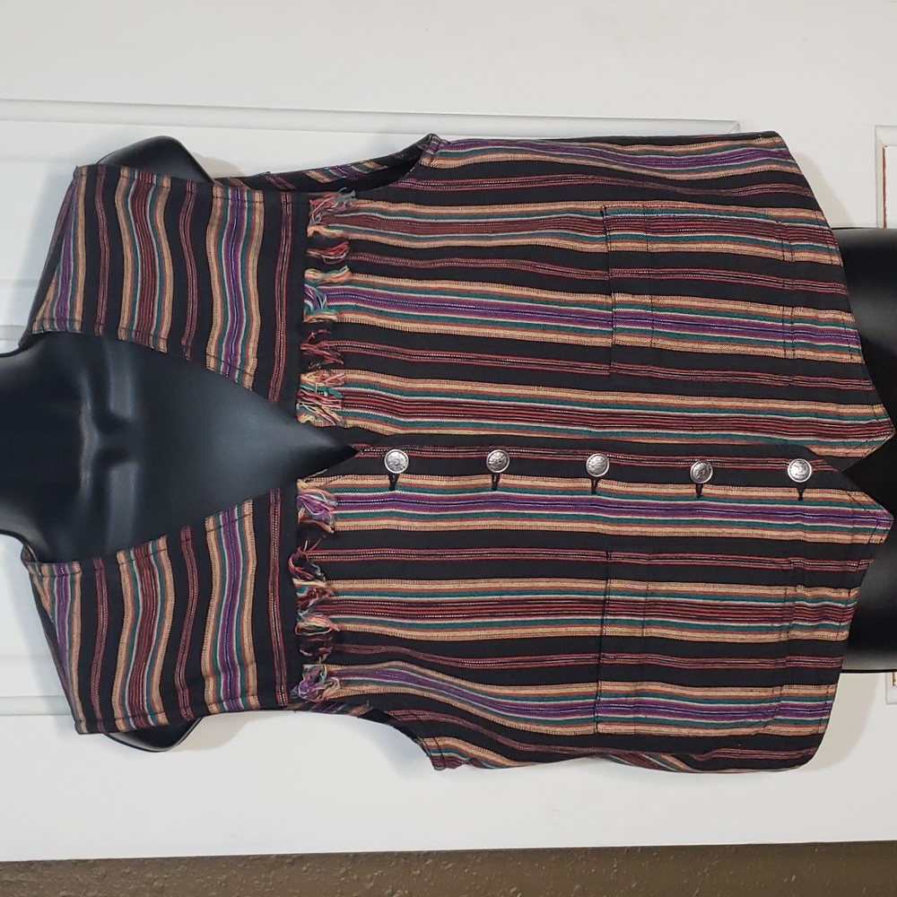 Bohemian button down vest